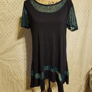 Navy blue handkerchief tunic